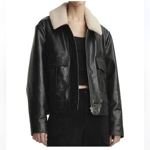 NWT Rag & Bone Colton Leather & Shearling Jacket
